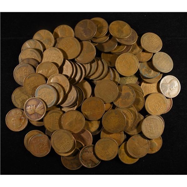 (100) WHEAT CENTS FROM THE TEENS