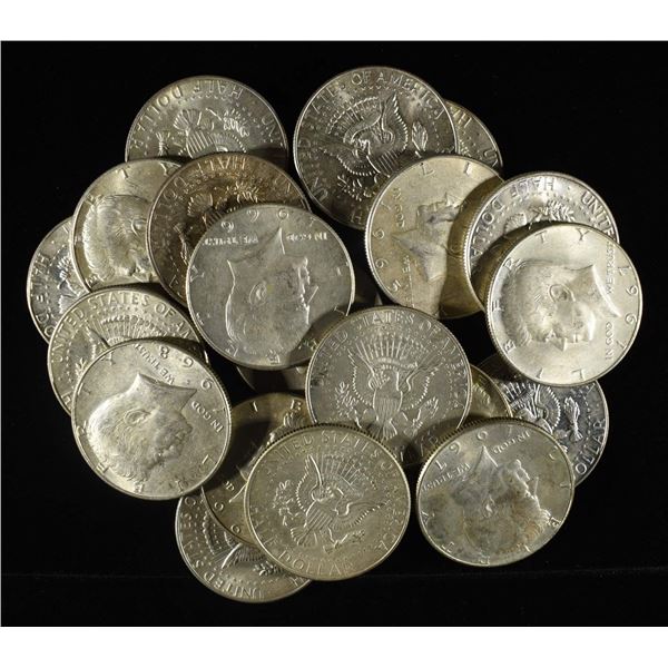 (20) 40% SILVER KENNEDY HALF DOLLARS