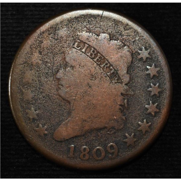 1809 CLASSIC HEAD LARGE CENT VG