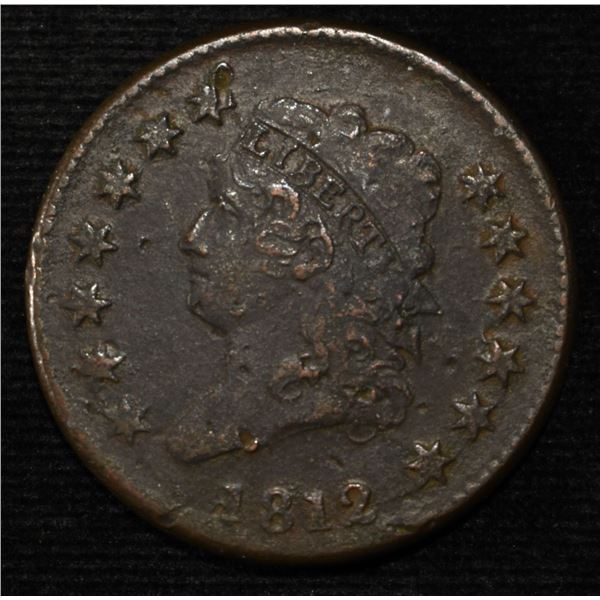 1812 CLASSIC HEAD LARGE CENT XF