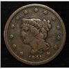 Image 1 : 1841 BRAIDED HAIR LARGE CENT FINE