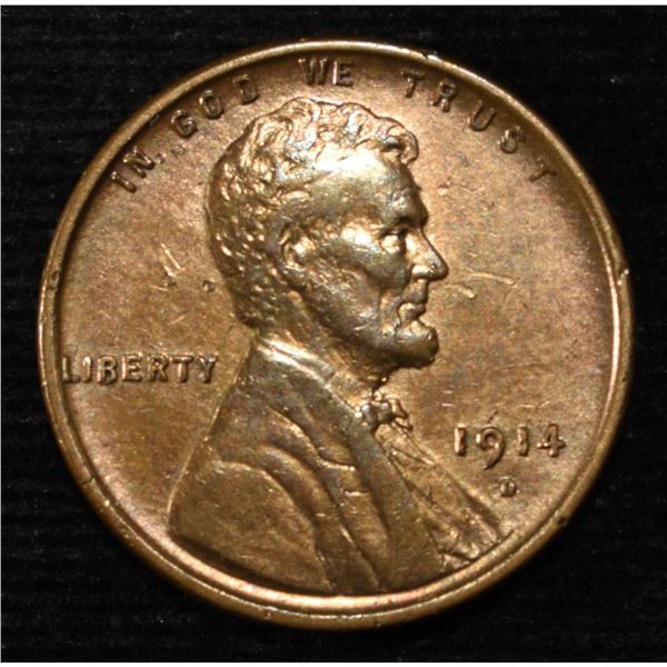 1914-D WHEAT CENT CH AU