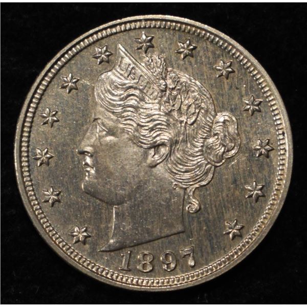 1897 LIBERTY 'V' NICKEL GEM PROOF