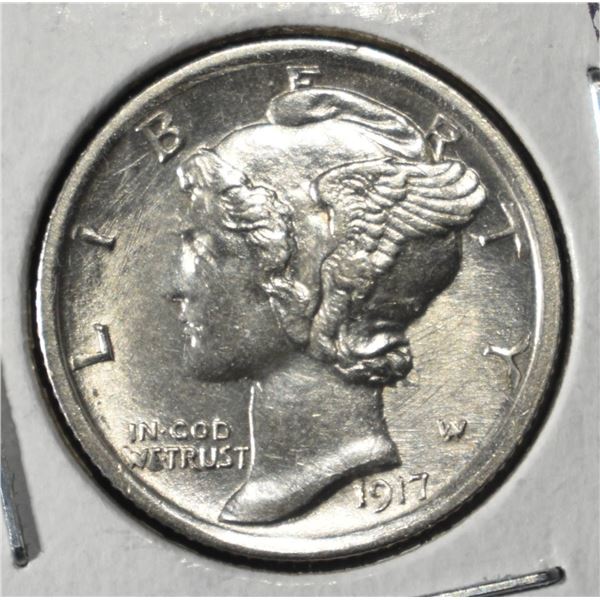 1917 MERCURY DIME FSB CH BU