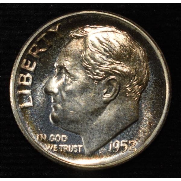 1952 ROOSEVELT DIME GEM CAMEO PROOF