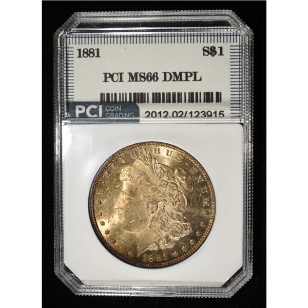 1881 MORGAN DOLLAR PCI SUPERB GEM BU DMPL