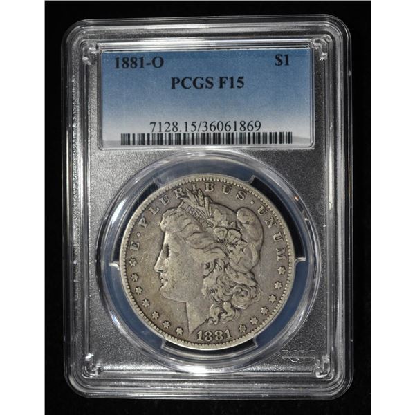 1881-O MORGAN DOLLAR PCGS F-15