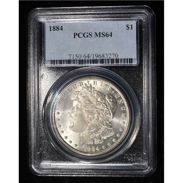 1884 MORGAN DOLLAR PCGS MS-64
