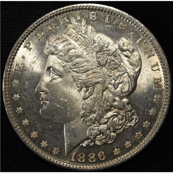 1886 MORGAN DOLLAR NICE BU PL