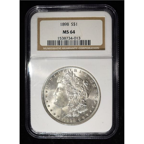 1898 MORGAN DOLLAR NGC MS-64