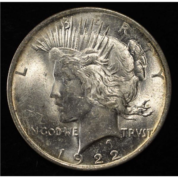 1922 PEACE DOLLAR BU
