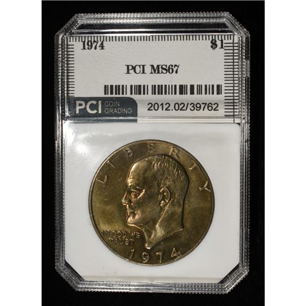 1974 EISENHOWER DOLLAR PCI SUPERB GEM BU