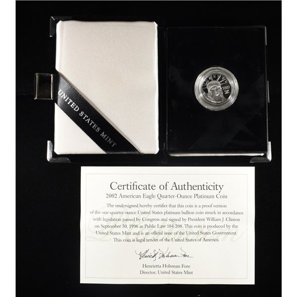 2002-W 1/4TH OZ AMERICAN PLATINUM EAGLE