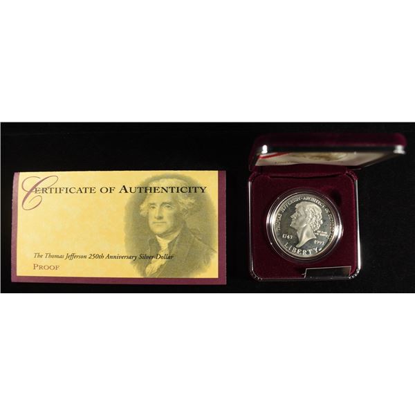 1993-S $1 COMMEM THOMAS JEFFERSON PROOF