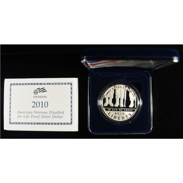 2010-W $1 COMMEM AMERICAN VETERANS  .999 1 OZ