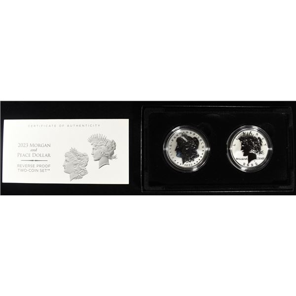 2023-S MORGAN AND PEACE DOLLARS RP TWO-COIN SET
