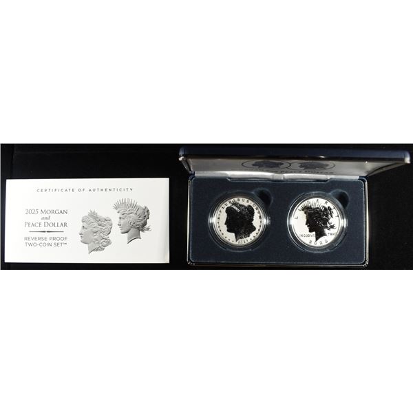 2025-S MORGAN AND PEACE DOLLARS RP TWO-COIN SET