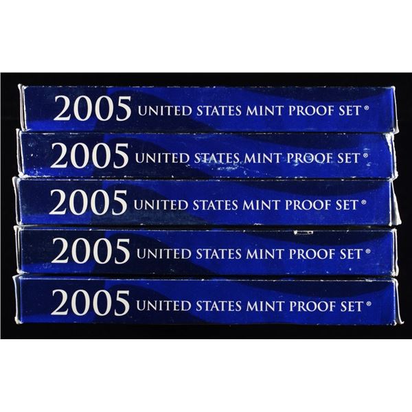 (5) 2005 MINT PROOF SETS