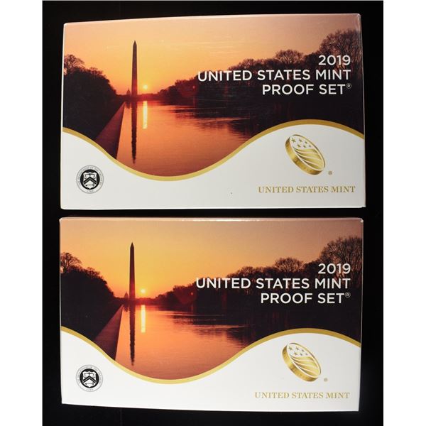 (2) 2019 MINT PROOF SETS