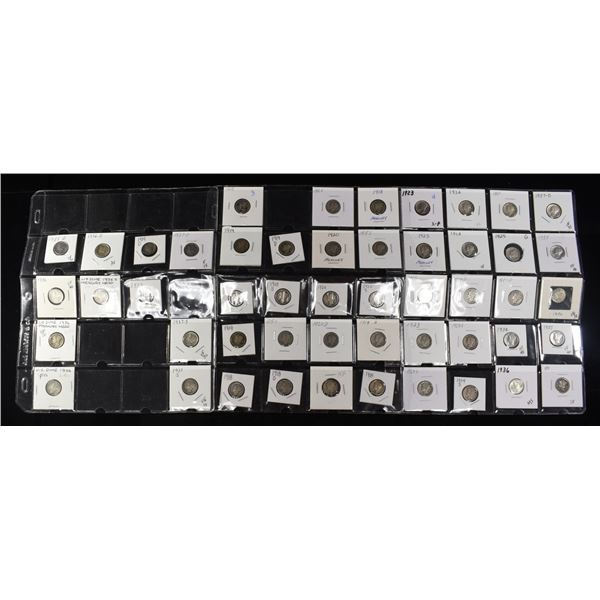 (50) 90% SILVER MERCURY DIMES