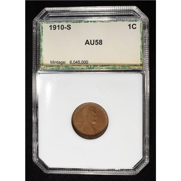 1910-S LINCOLN CENT PCI AU/BU