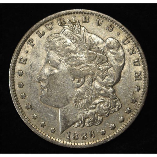 1886-O MORGAN DOLLAR XF/AU