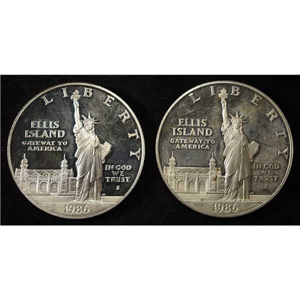 (2) 1986-S $1 COMMEM 90% SILVER