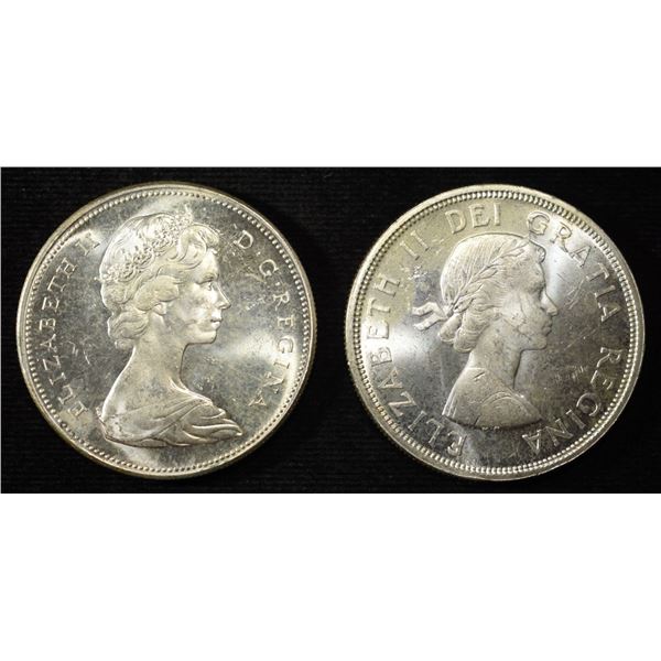 (2) 80% SILVER CANADIAN DOLLARS