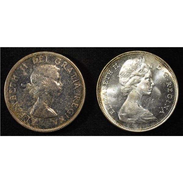 (2) 80% SILVER CANADIAN DOLLARS
