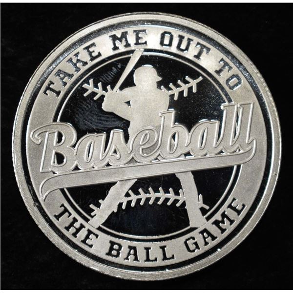 BASEBALL 1 OZ .999 SILVER ROUND