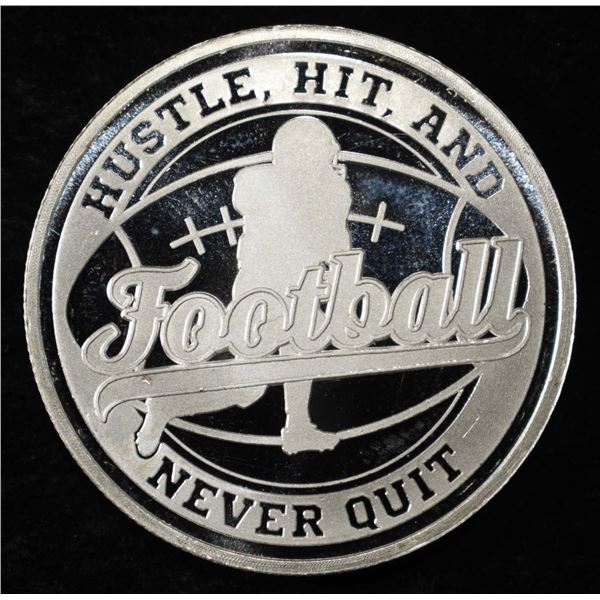 FOOTBALL 1 OZ .999 SILVER ROUND