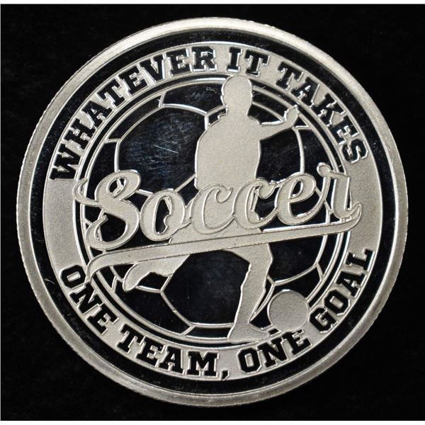 SOCCER 1 OZ .999 SILVER ROUND