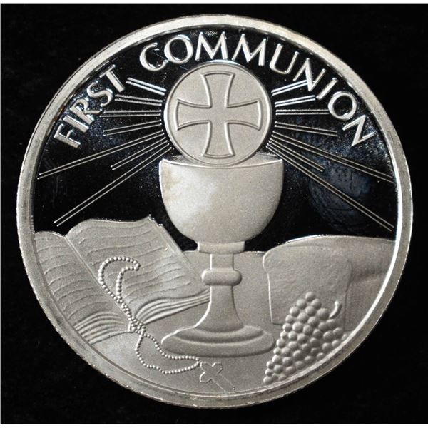 FIRST COMMUNION 1 OZ .999 SILVER ROUND