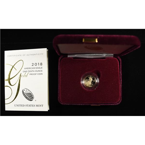 2018 1/10TH OZ $5 AMERICAN GOLD EAGLE PROOF