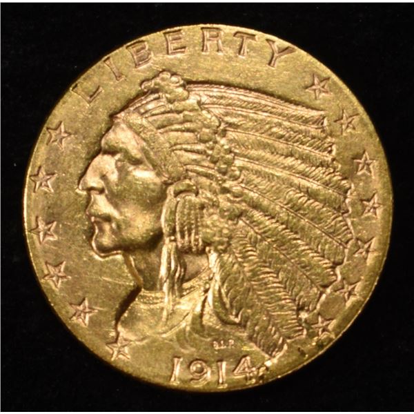 1914 $2.50 INDIAN GOLD CH BU