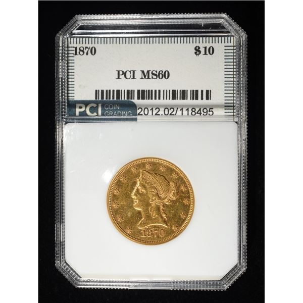 1870 LIBERTY $10 GOLD PCI BU