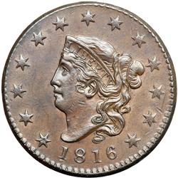 1816 Coronet Head 1C PCGS MS63 BR