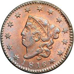 1816 N-8 R3 PCGS graded MS64 RB