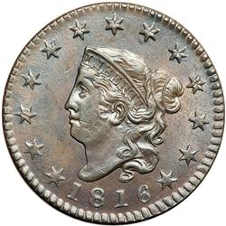 1816 N-9 R3 PCGS graded MS63 BR