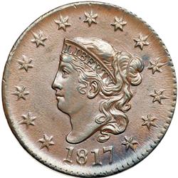 1817 N-3 R2 Early Peeking Mouse PCGS MS65 Brown