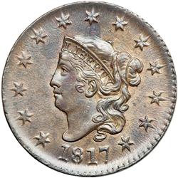 1817 N-3 R2 Full Mouse Break. PCGS MS63 Brown