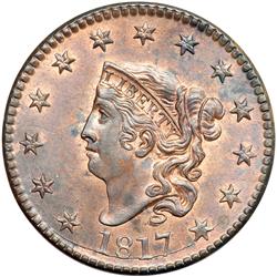 1817 N-4 R3 Wright Plate Coin PCGS MS64 RB