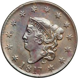 1817 Coronet Head 1C PCGS MS62 BR