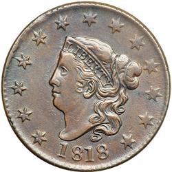 1818 N-1 R2+ VF30+. Reverse Rotated and Misaligned.