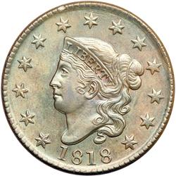 1818 N-6 R1 AU55. Double Profile.