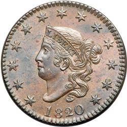 1820/19 N-1 R1 Large Overdate 20 over 19 PCGS MS64BN