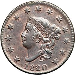 1820/19 N-2 R2 EF40. Small Overdate 20 over 19.