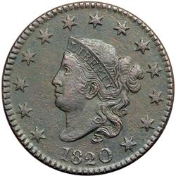1820 N-9 R3 VF20. Large Date.