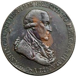 1795 Washington Grate Halfpenny with Small Buttons Bree