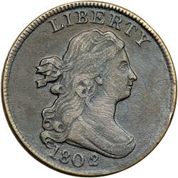 1802/0 C-2 R3 Overdate 2 over 0 NGC graded VF Detai